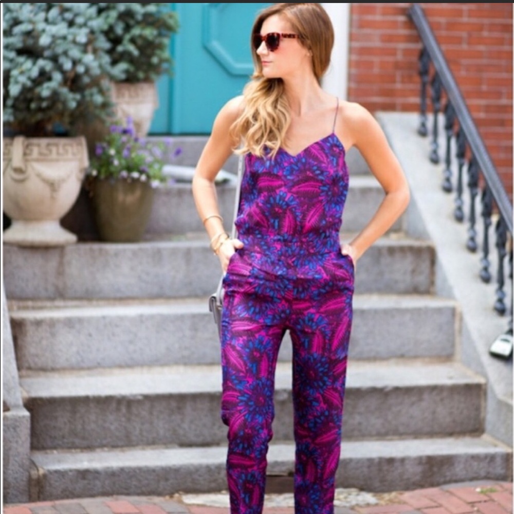 J Crew silk jumpsuit